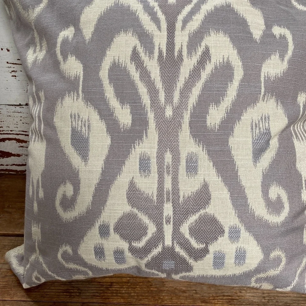 Two Custom Made Purple Ikat  Accent Pillow Covers